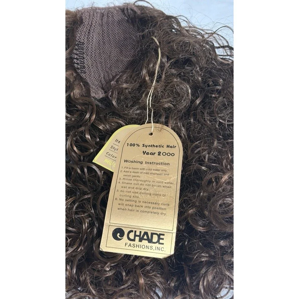 New Born Free Hair Topper Curly Brown 6/30 Synthetic Hair Piece PC13